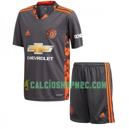 Manchester United Portiere Bambino Maglia Prima 2020/2021 Manica Corta (+ Pantaloncini)